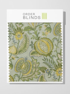 Winter Fruits Sage Roman Blind