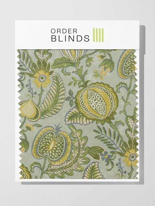 Winter Fruits Sage Roman Blind