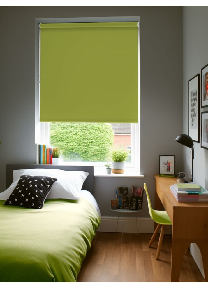 Zesty Green Blackout Thermal Roller Blind