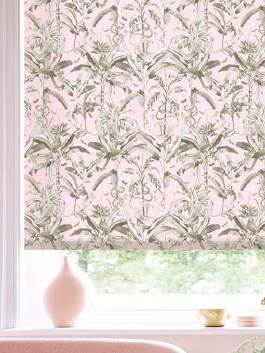 Ecuador Blush Tropical Roller Blind by Boon & Blake