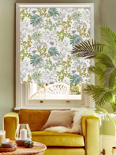 Maidenhair Fern on Linen Blackout Roller Blind