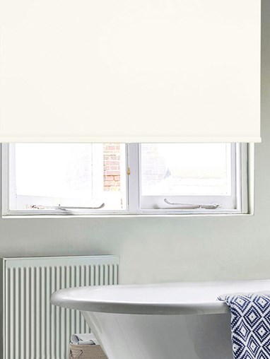 Waterproof Cream Cordless Spring Loaded Roller Blind