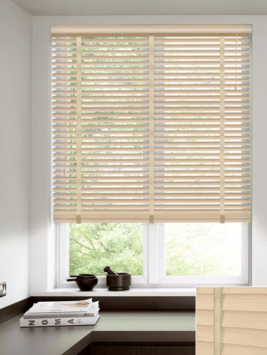 Stormcloud 50mm Woodgrain Faux Wood Venetian Blind With Shell Tapes