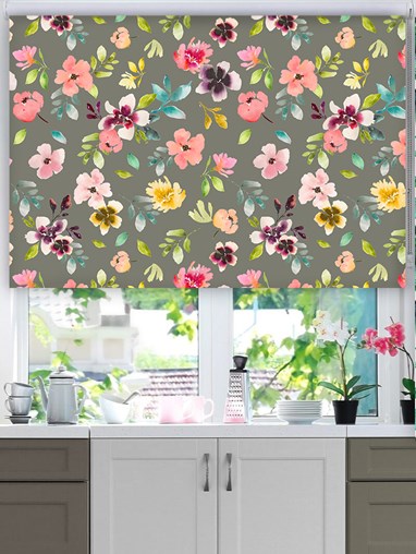 Wildflower Dusk Floral Roller Blind