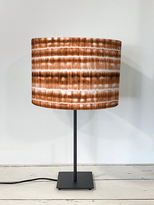 Shibori Stripe Tangerine Lampshade