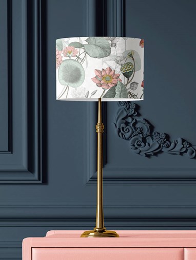 Sacred Lotus Natural Floral Lampshade by Boon & Blake