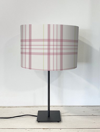 Devon Check Dusky Pink Lampshade