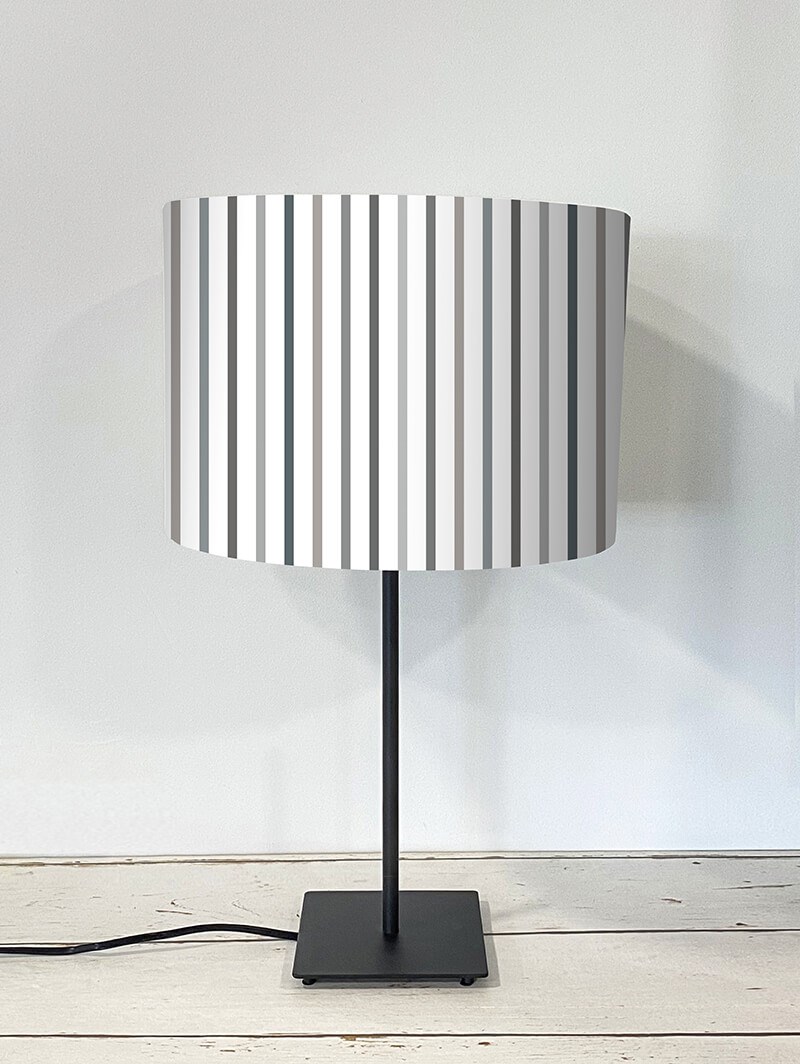 Pinstripe Grey Lampshade